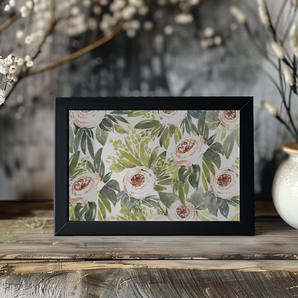 Plakat - Ananada watercolor botanical pattern