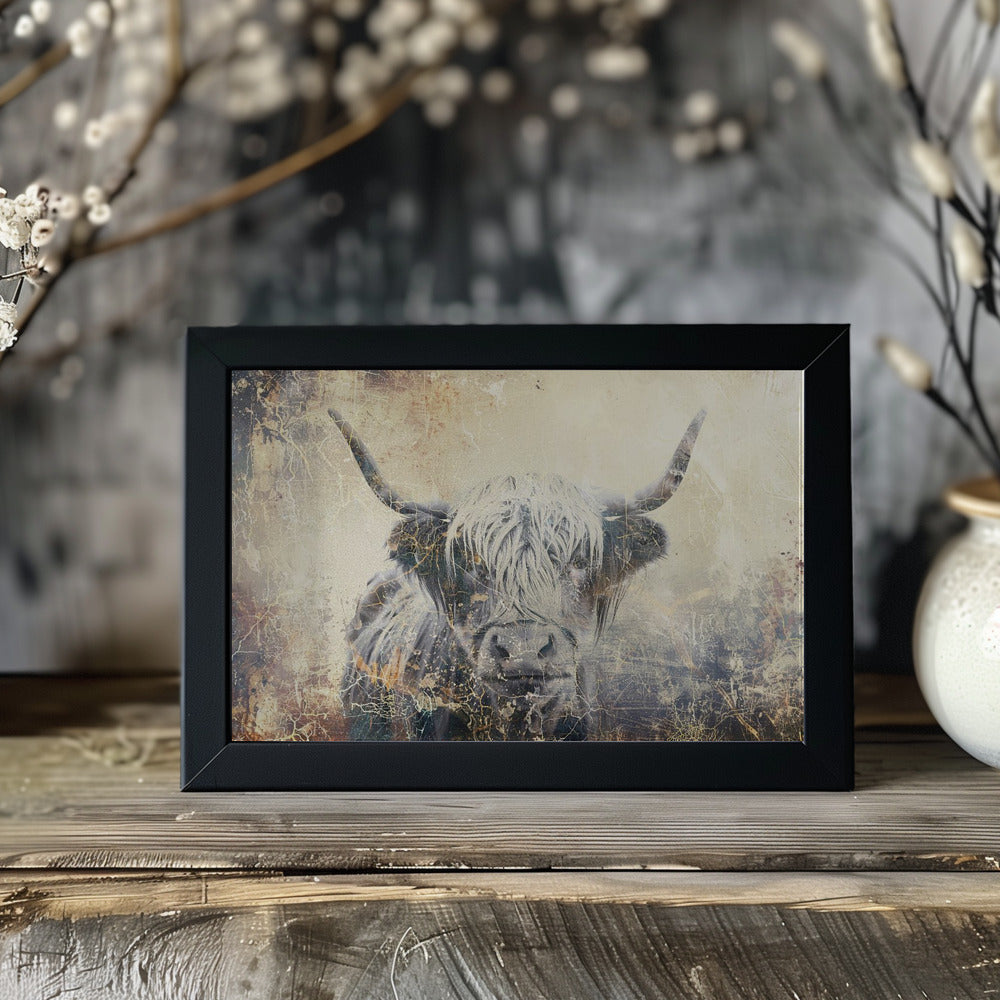 Poster - Cow Highland Illustration Art 04