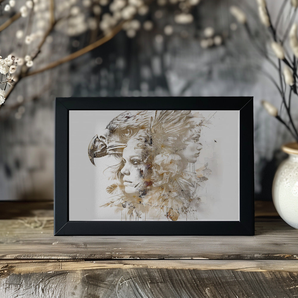 Poster - Eagle Animal Vintage Art Illustration Wallart 07