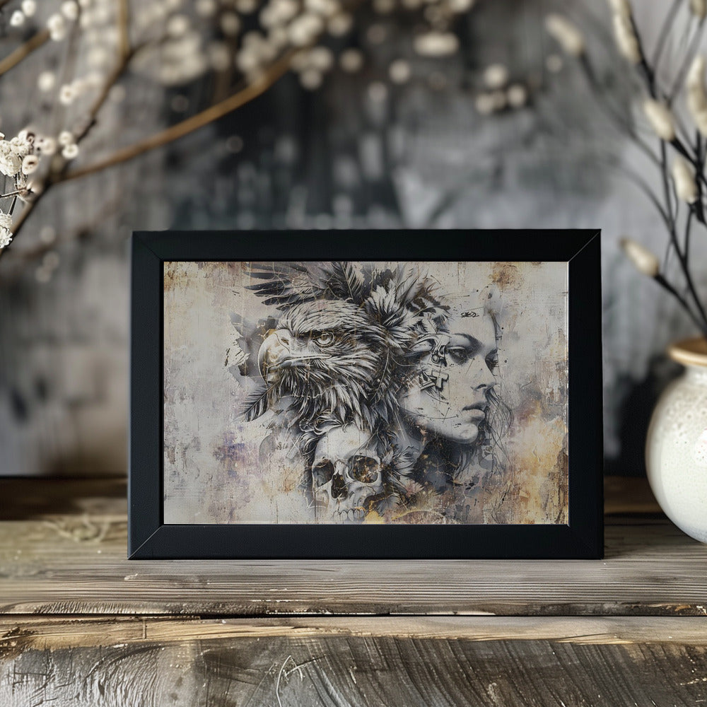 Plakat - Eagle Animal Vintage Art Illustration Wallart 08