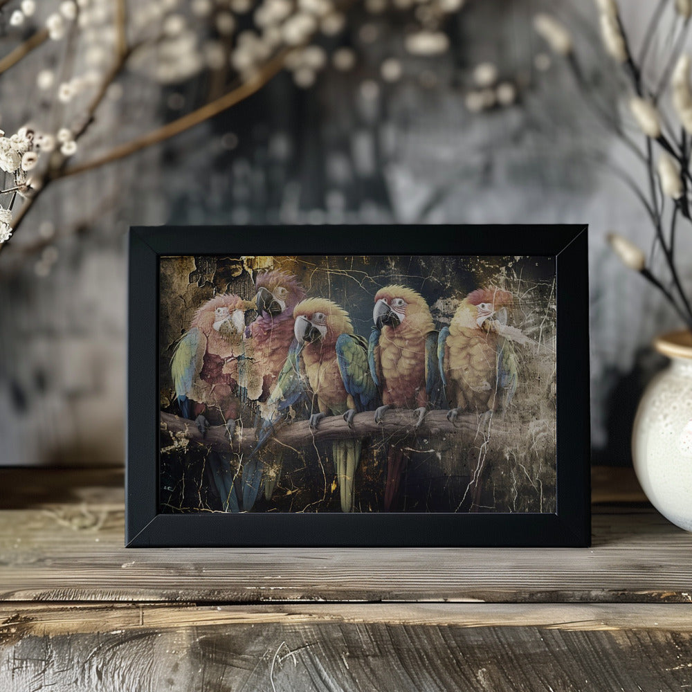 Poster - Parrot Animal Vintage Art Illustration Wallart 10