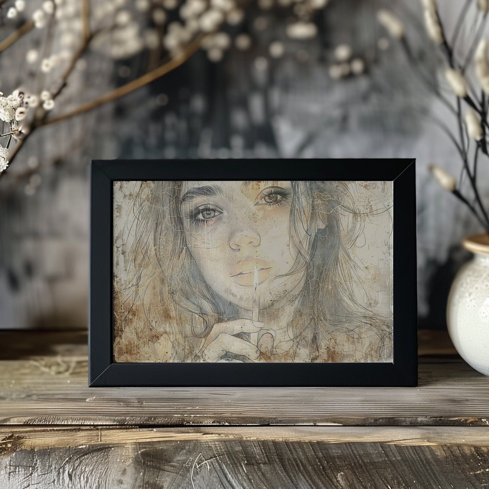 Poster - Woman Portrait Abstract Art Illustration Wallart 23