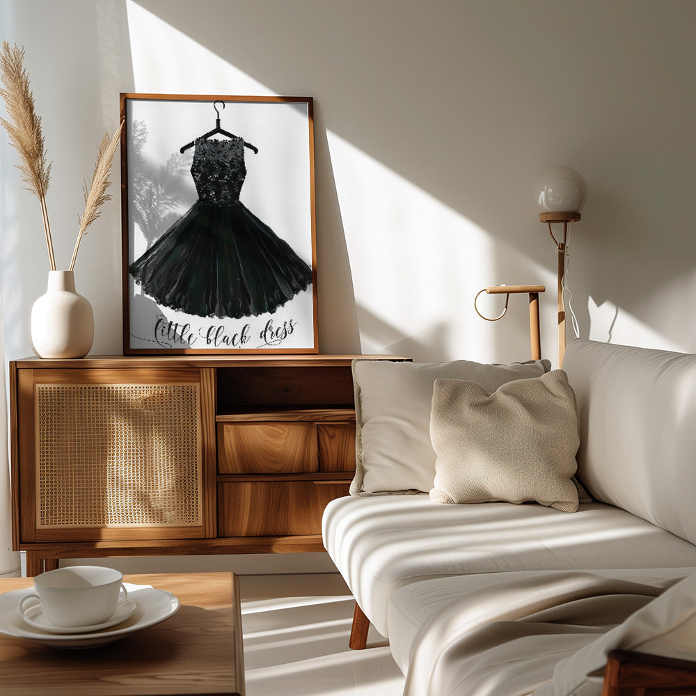 Plakat - Little black dress in hanger