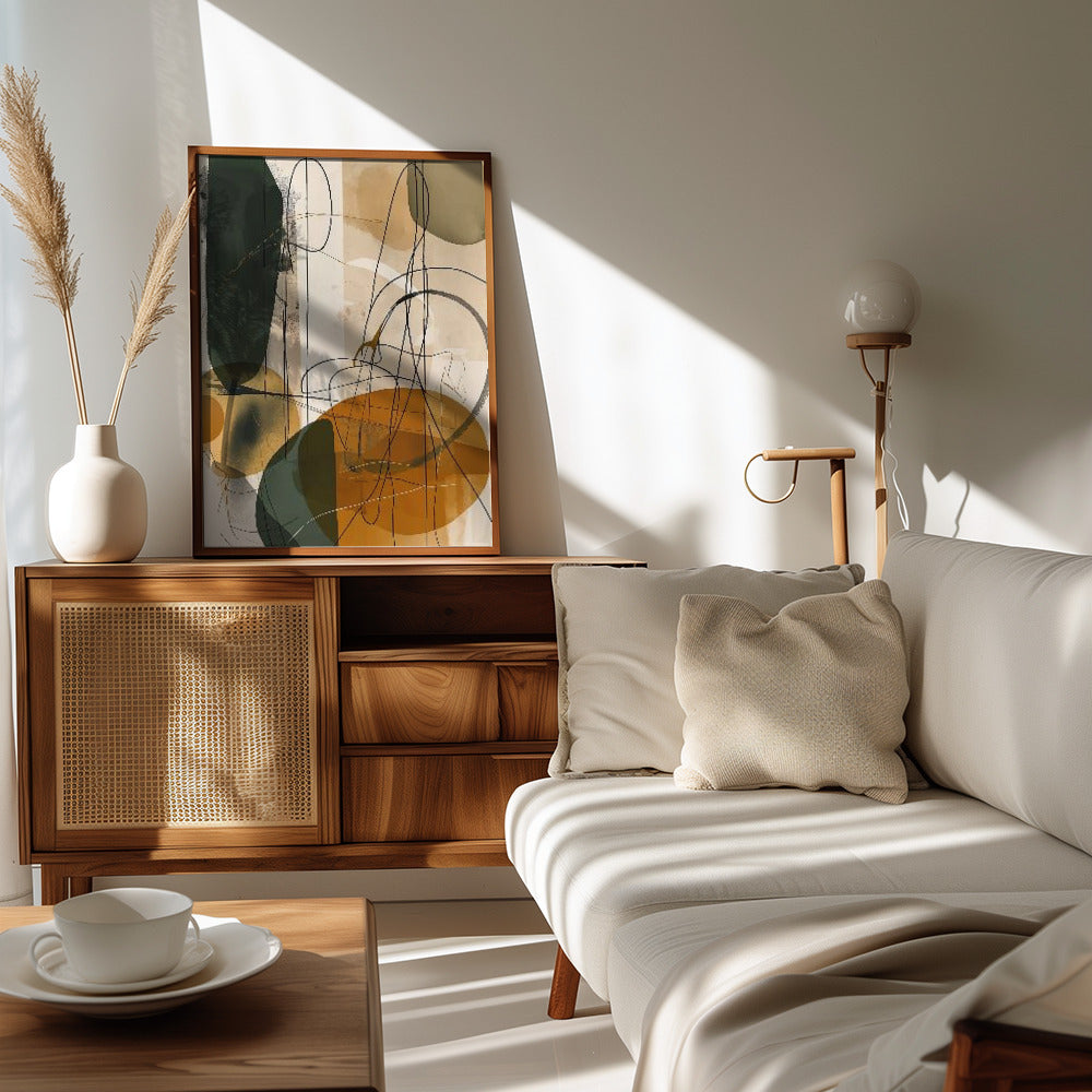Plakat - Abstract Beige No 1