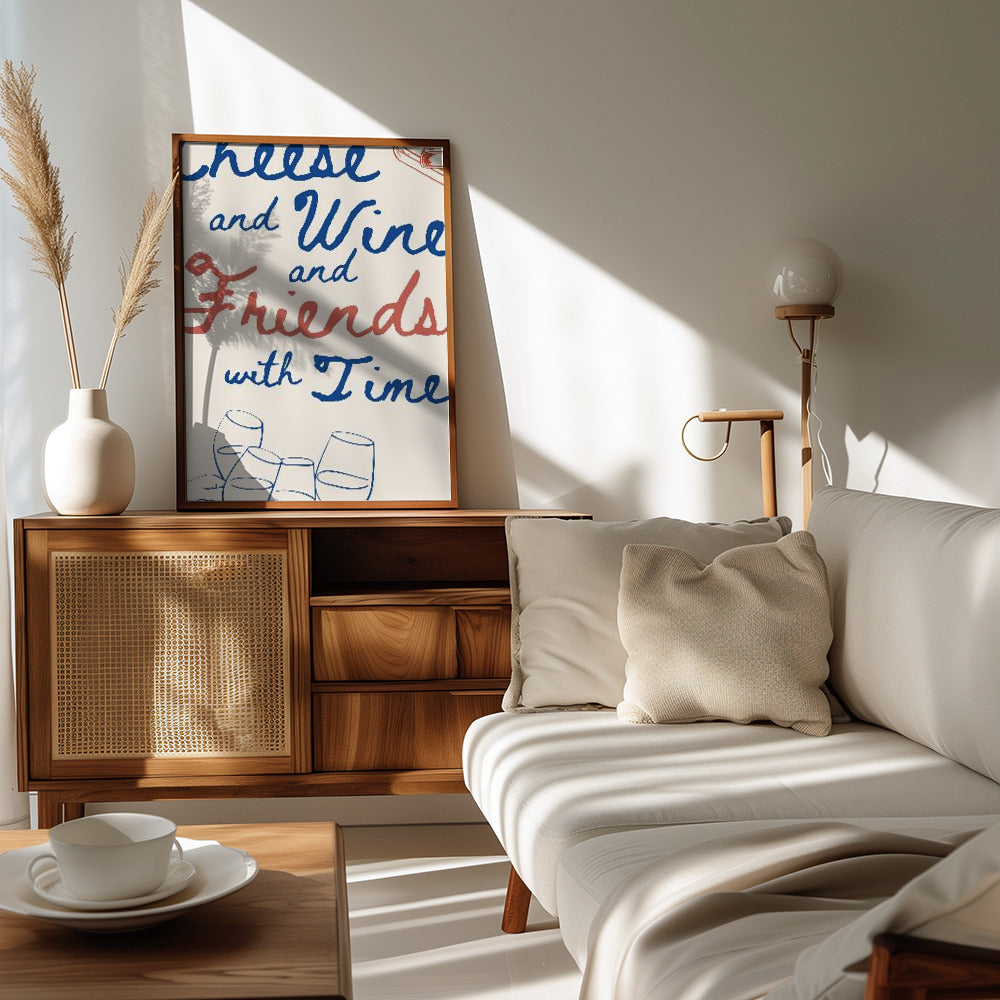 Plakat - Cheese and wine...