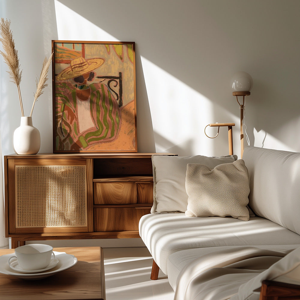 Plakat - Lady in Stripe - Admen.dk