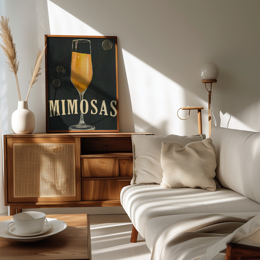 Plakat - Bottomless Mimosas Art Deco Cocktail Bar Art