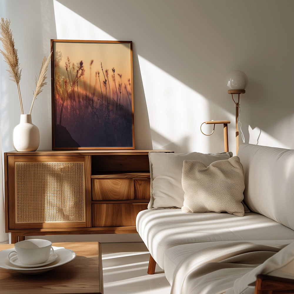 Plakat - Sunset Grass Filelds 06 - Admen.dk