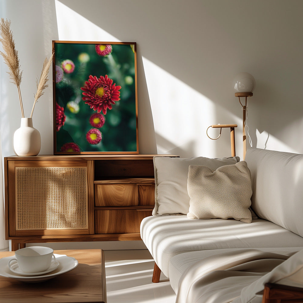 Plakat - Red Flowers 28 - Admen.dk