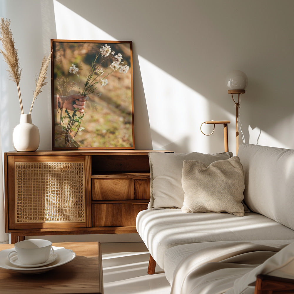 Plakat - White Flowers 09 - Admen.dk