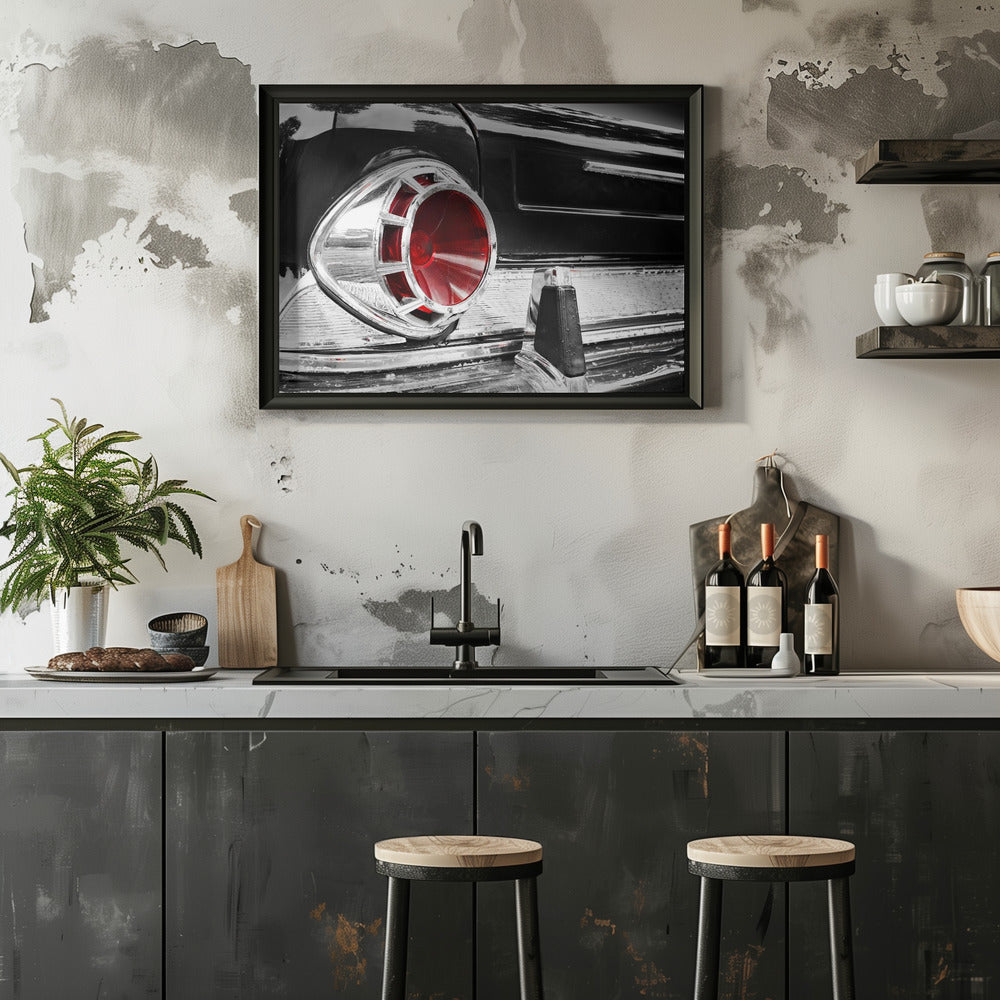 Poster - US classic car 1963 New Yorker rear abstract