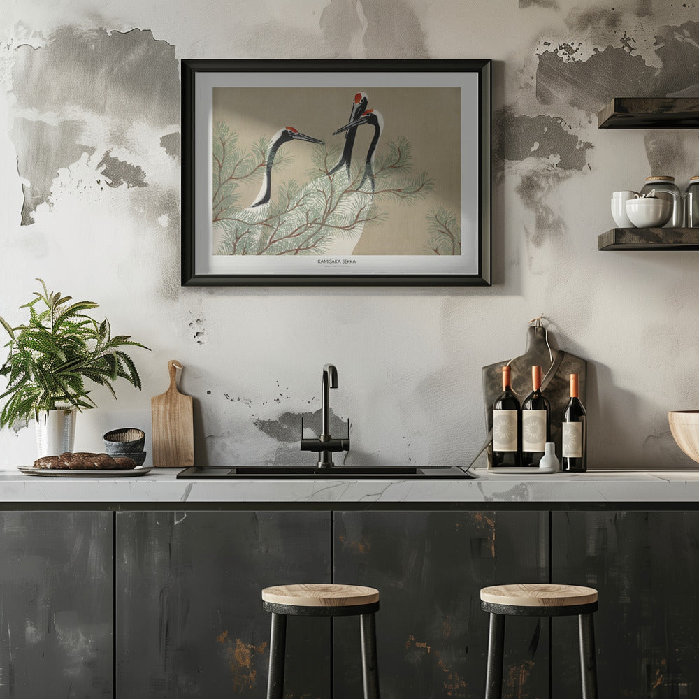 Poster - Cranes From Momoyogusa