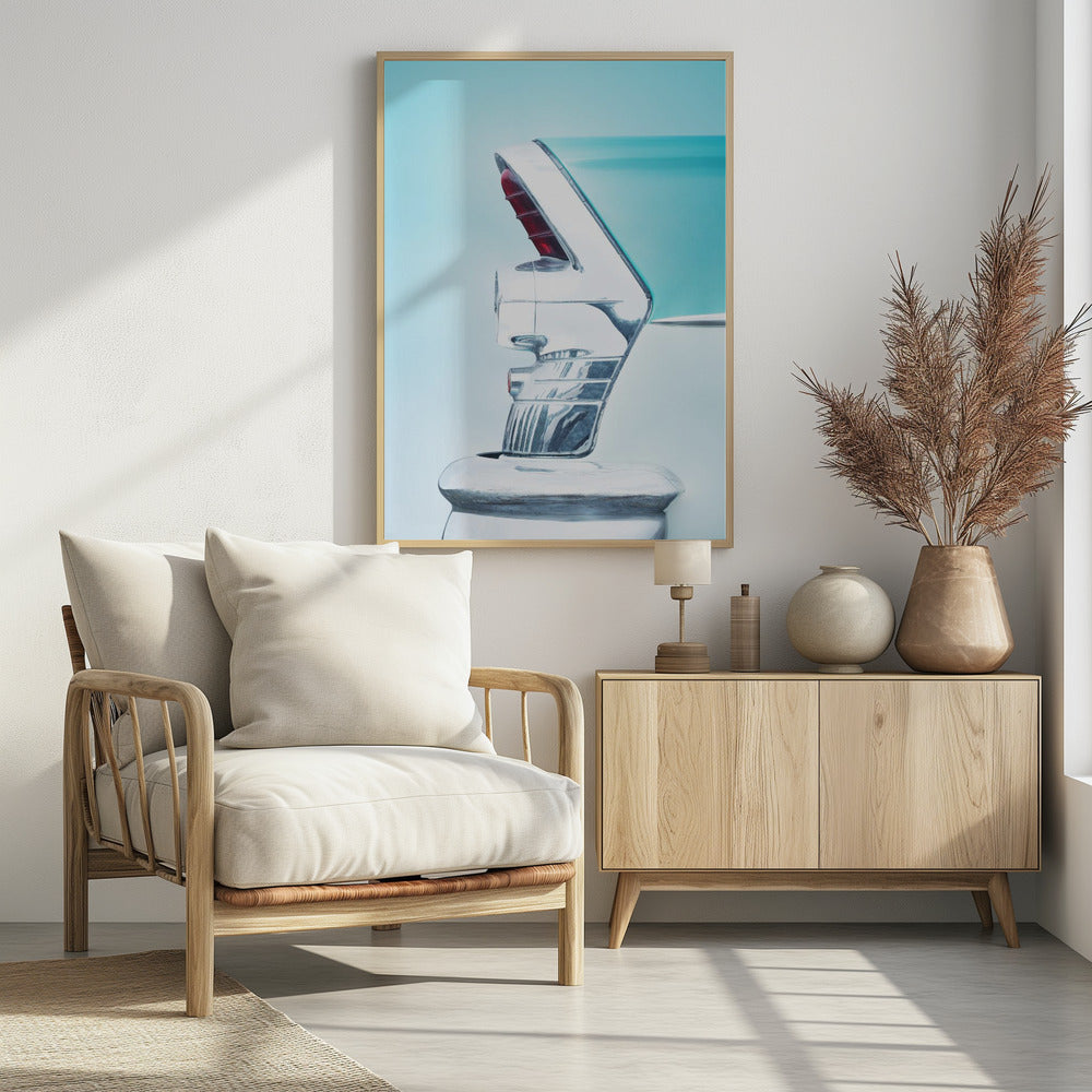 Plakat - US classic car 1955 Century tail fin abstract