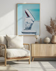 Plakat - US classic car 1955 Century tail fin abstract