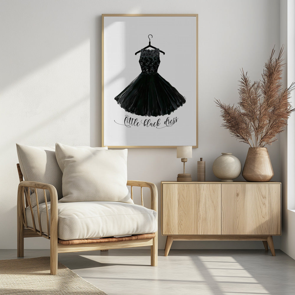Plakat - Little black dress in hanger
