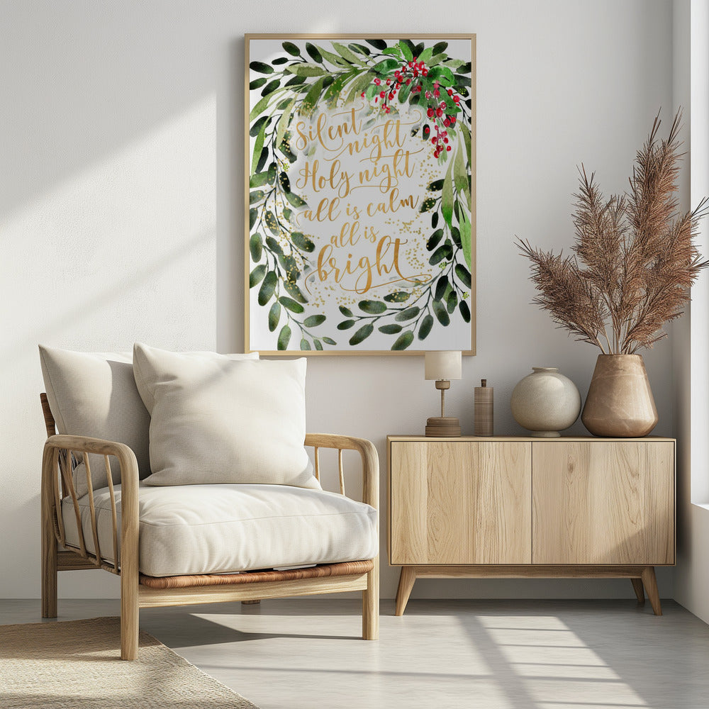 Plakat - Silent night watercolor bouquet
