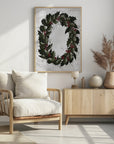 Poster - Splatters holly wreath