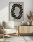 Poster - Antique holly wreath