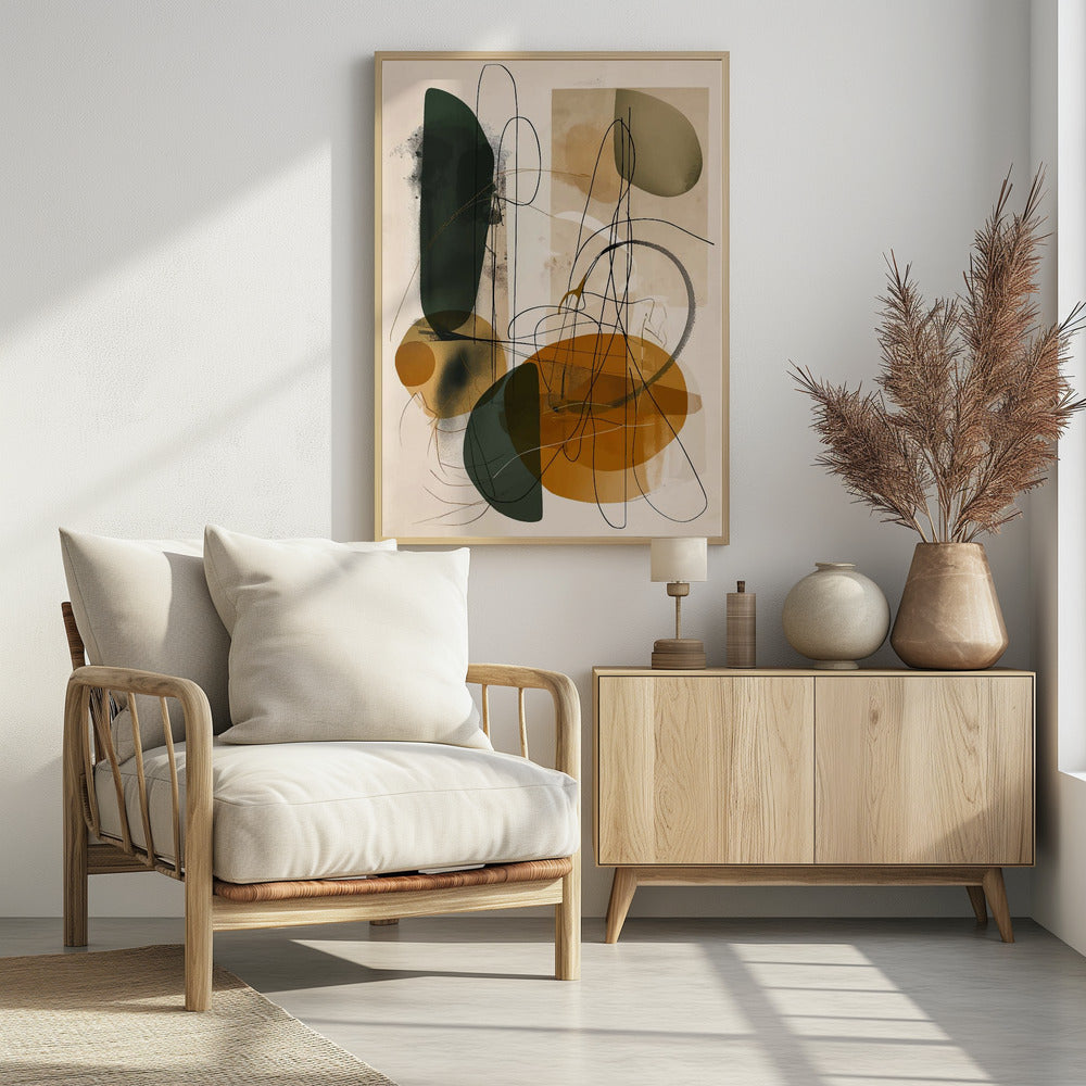 Plakat - Abstract Beige No 1