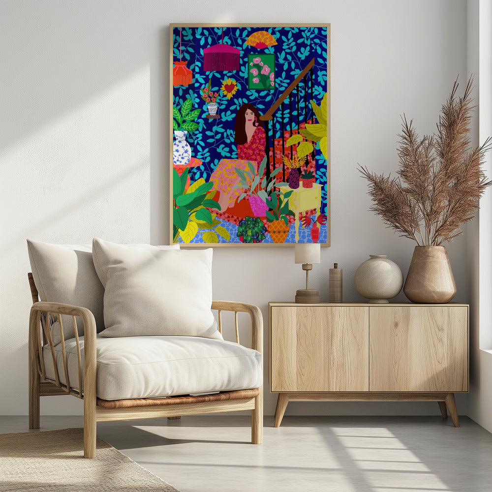 Plakat - Girl At the Stairs - Admen.dk