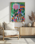 Plakat - Floral girl - Admen.dk
