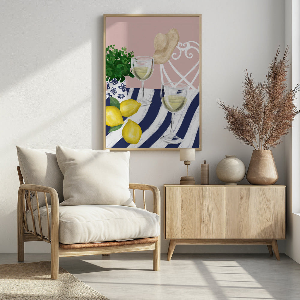 Poster - White wine for two