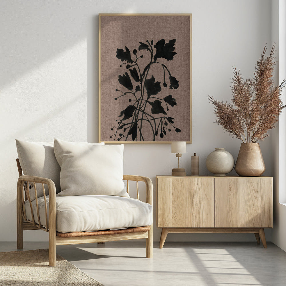Plakat - Black Floral II