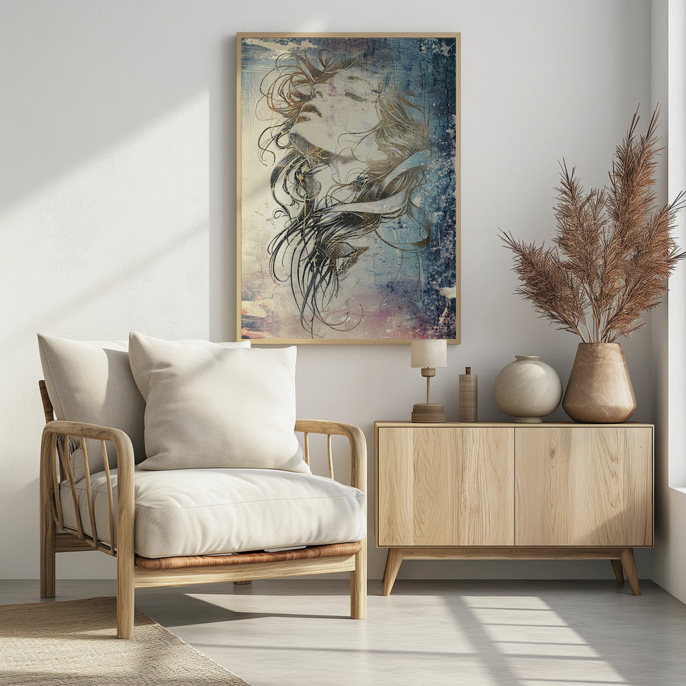 Poster - Woman Portrait Abstract Art Illustration Wallart 53