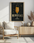 Plakat - Bottomless Mimosas Art Deco Cocktail Bar Art