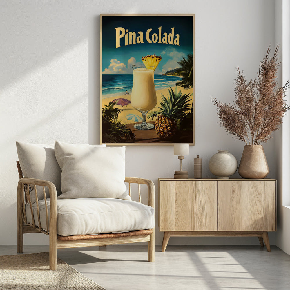 Poster - Pina Colada Vintage