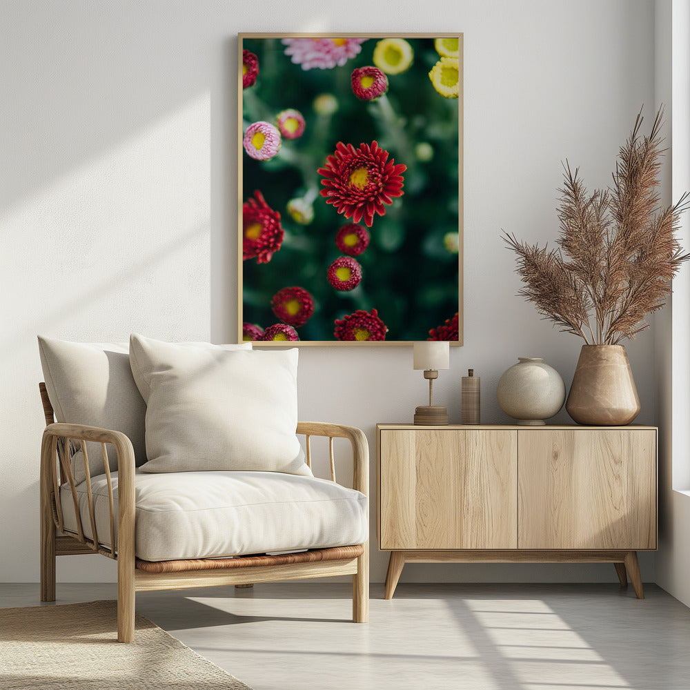 Plakat - Red Flowers 28 - Admen.dk