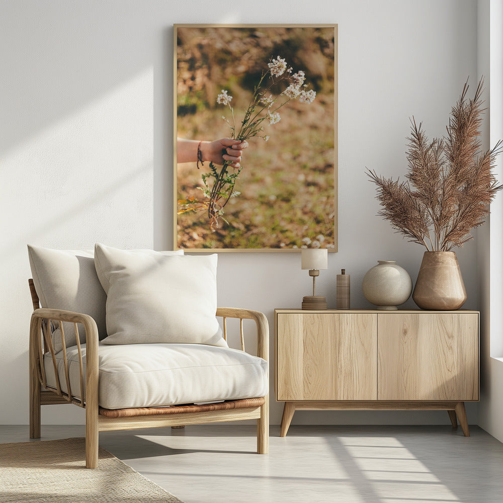 Plakat - White Flowers 09 - Admen.dk