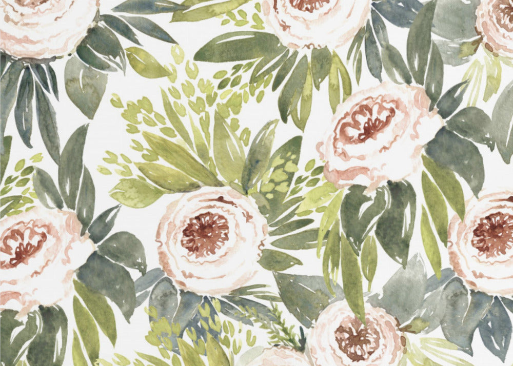 Plakat - Ananada watercolor botanical pattern