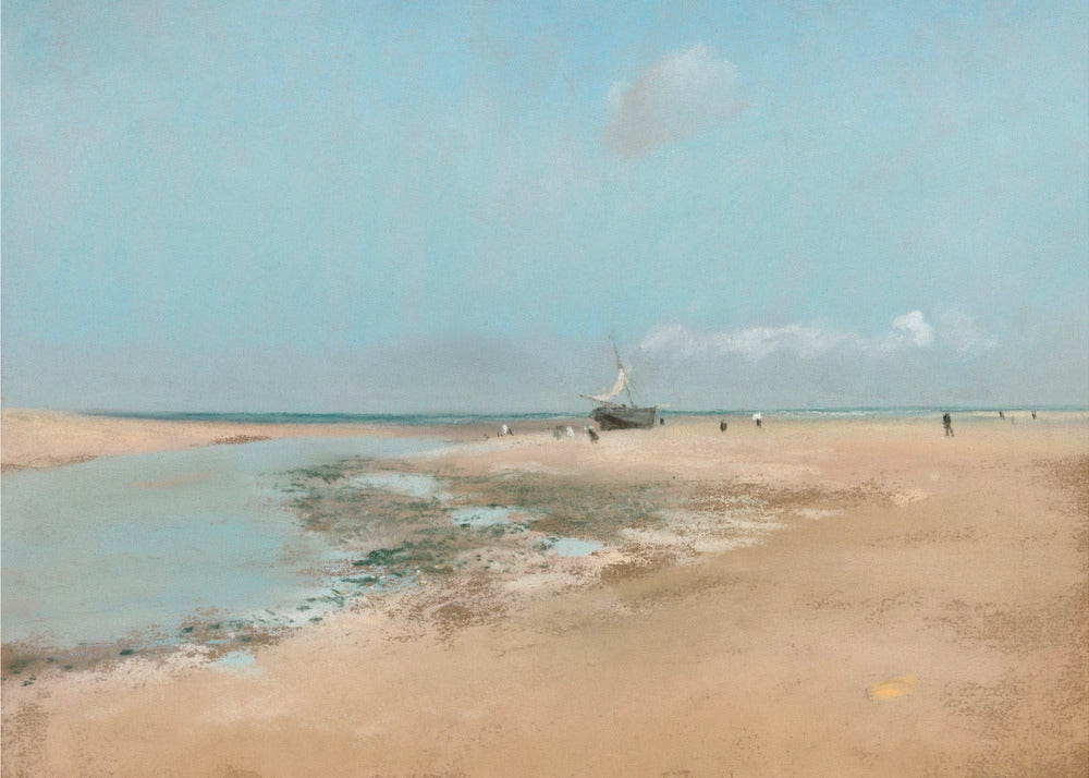 Plakat - Beach At Low Tide - Admen.dk