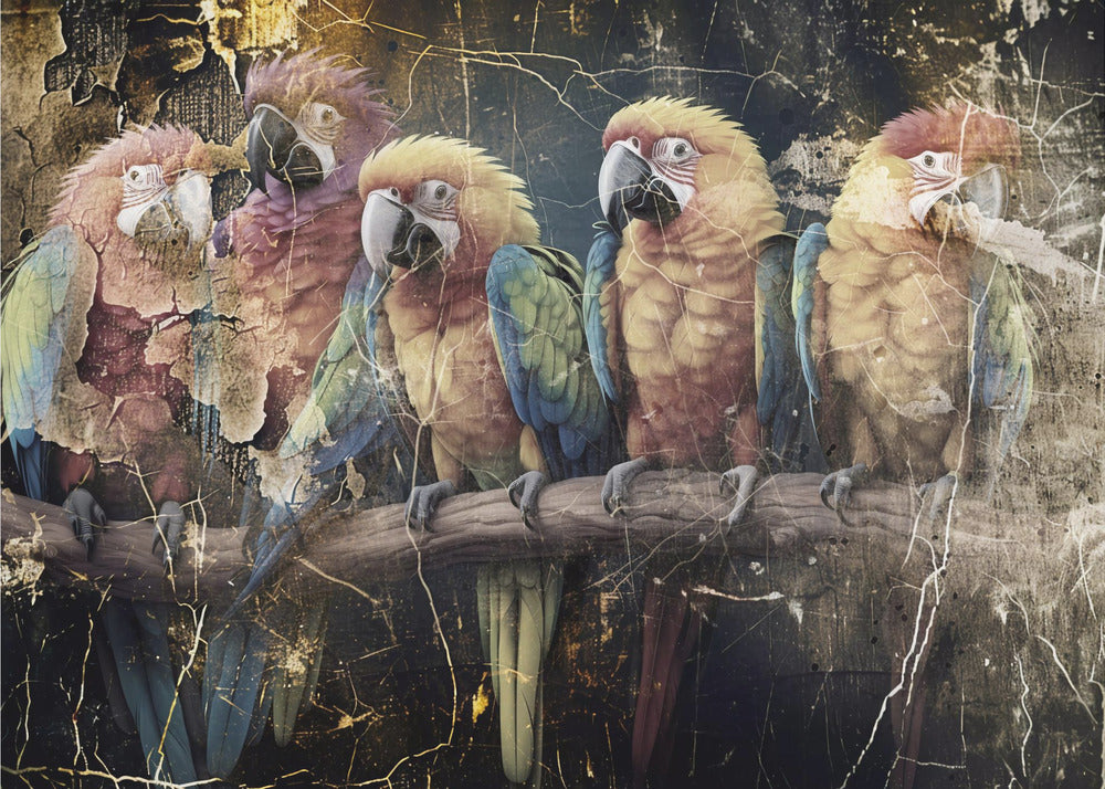 Poster - Parrot Animal Vintage Art Illustration Wallart 10