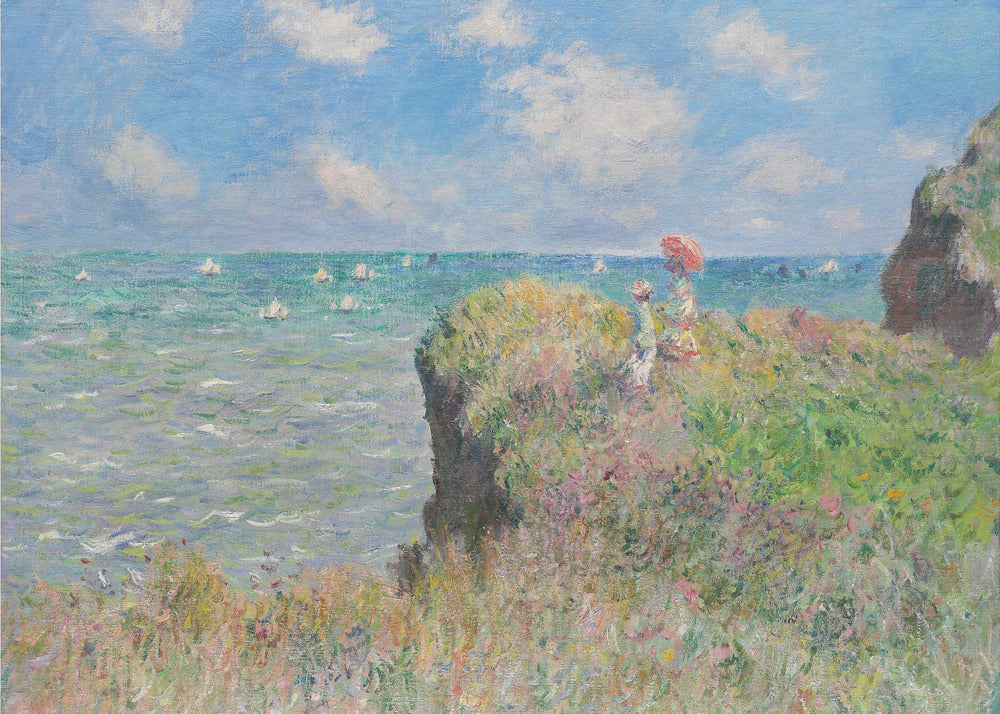 Plakat - Cliff Walk At Pourville (1882) By Claude Monet. - Admen.dk