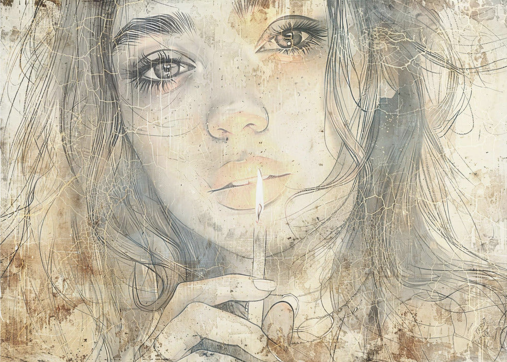 Poster - Woman Portrait Abstract Art Illustration Wallart 23