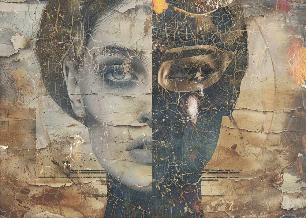 Poster - Woman Portrait Abstract Art Illustration Wallart 44