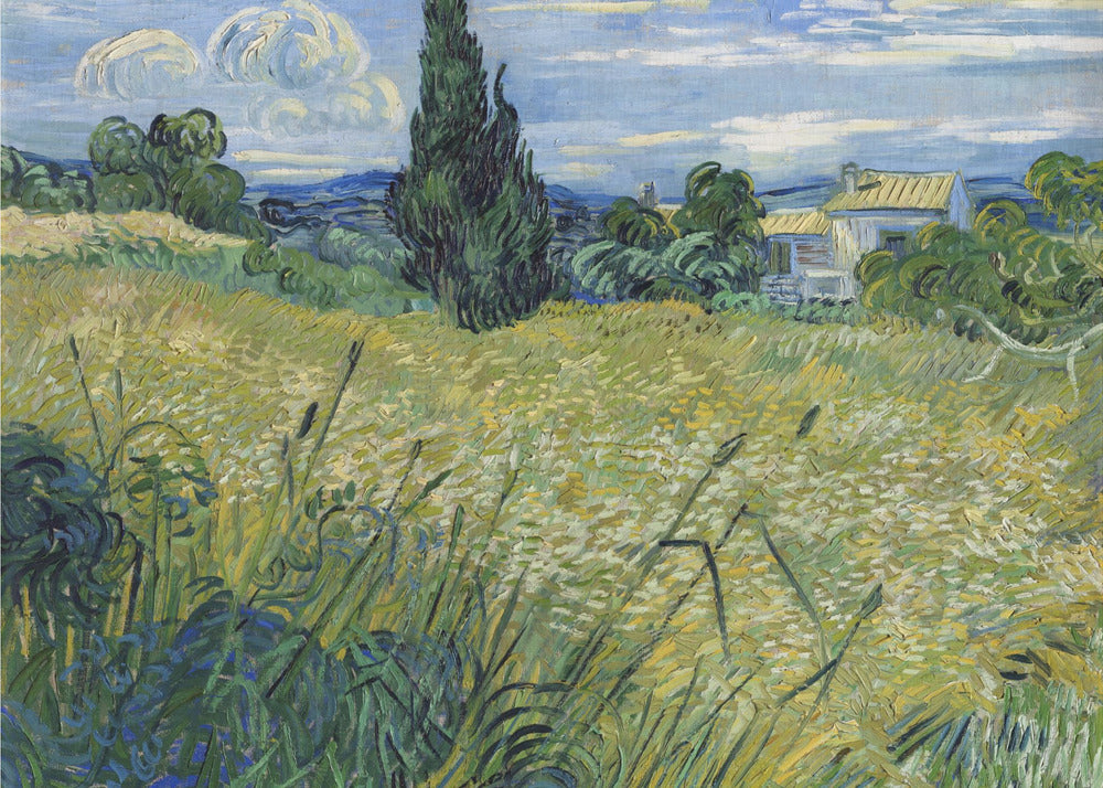 Plakat - Green Wheat Field With Cypress (1889) - Admen.dk