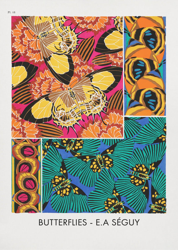 Plakat - Butterflies 18 - Admen.dk