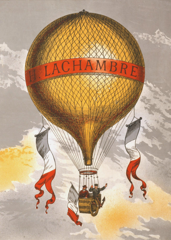 Poster - Balloon Labeled With Two Men Riding In The Basket 1880