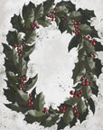 Poster - Splatters holly wreath