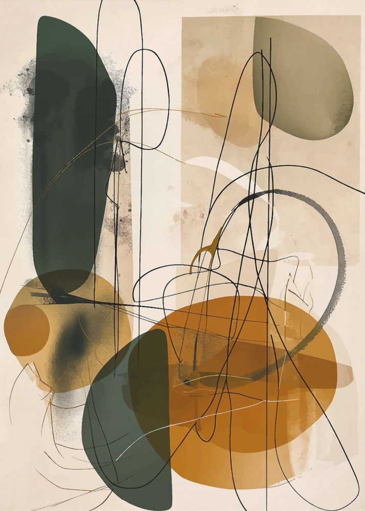 Plakat - Abstract Beige No 1