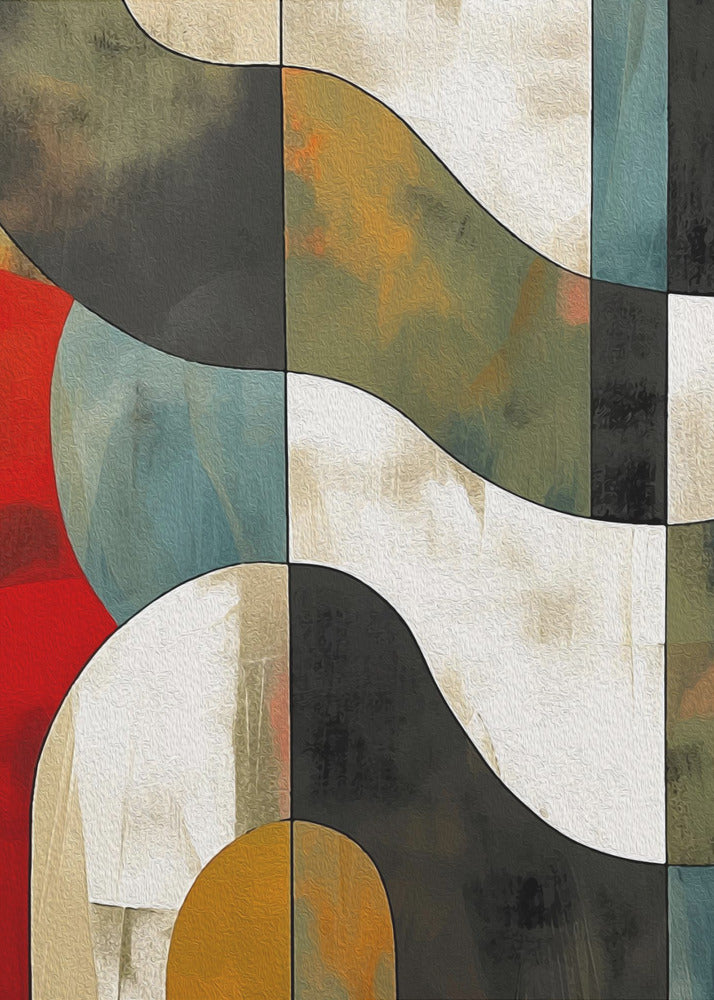 Plakat - Abstract Fields No 1