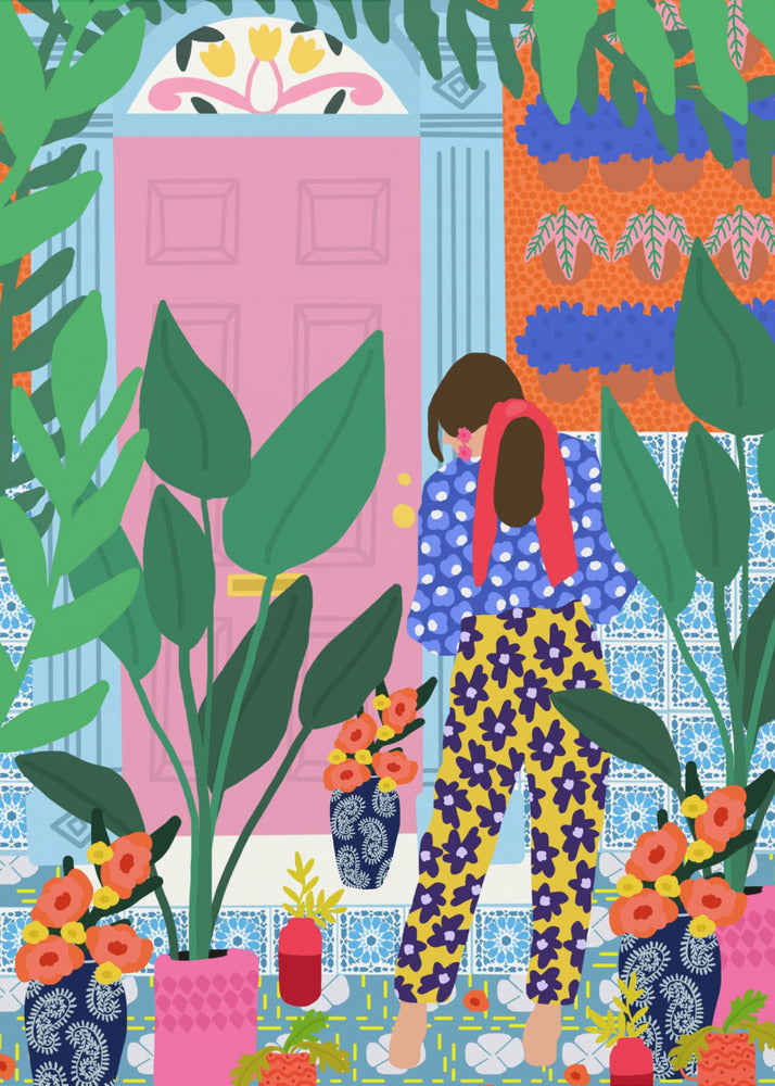 Plakat - Floral girl - Admen.dk