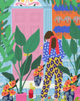 Plakat - Floral girl - Admen.dk