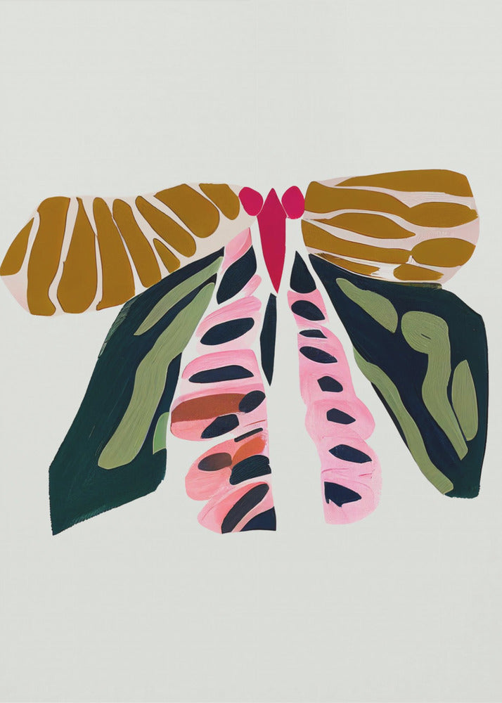 Plakat - Din 140 Abstract Butterfly - Admen.dk