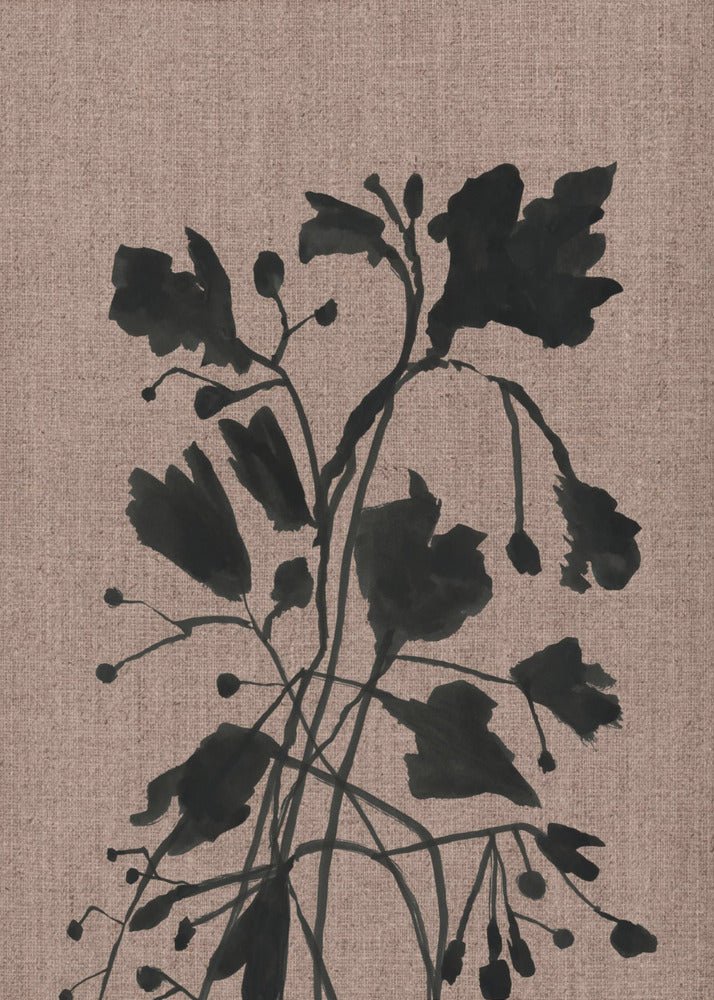 Plakat - Black Floral II