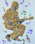 Plakat - Guitarist Music Notes