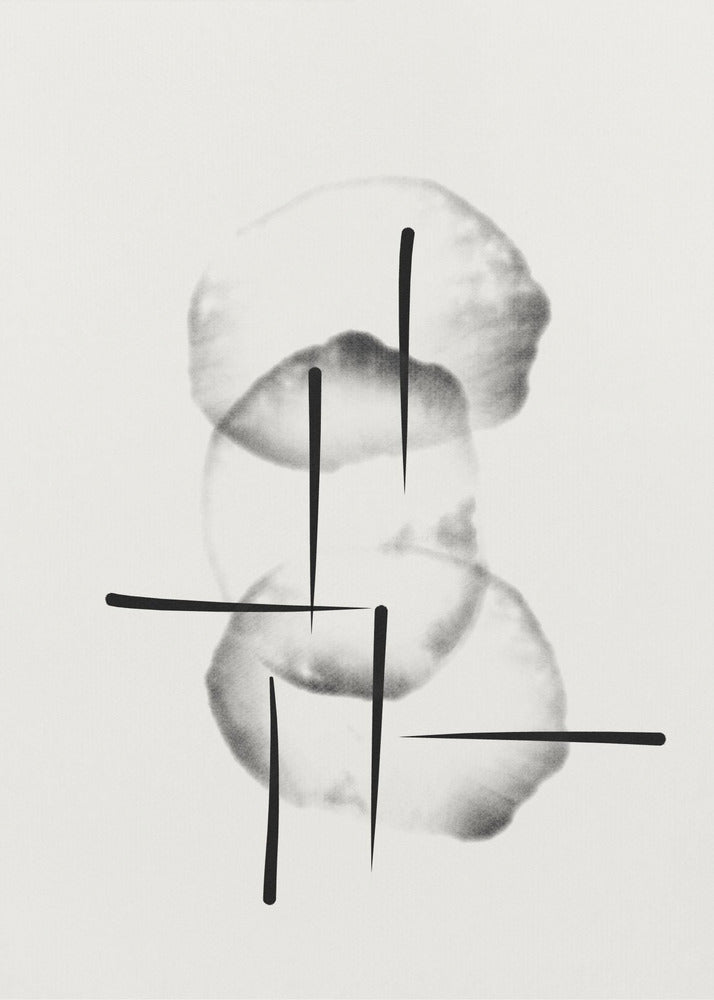 Poster - Organic circles with lines